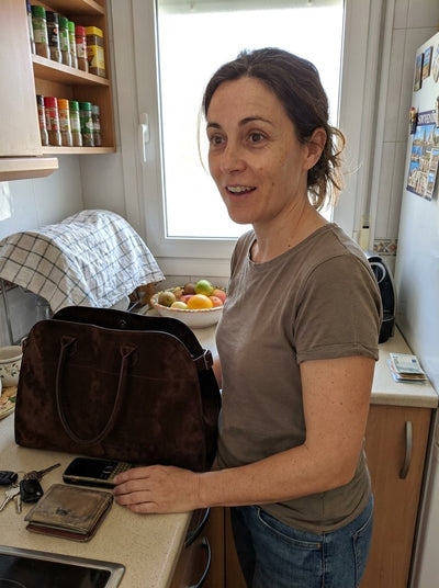 Cliente real usando la bolsa de compras Olise