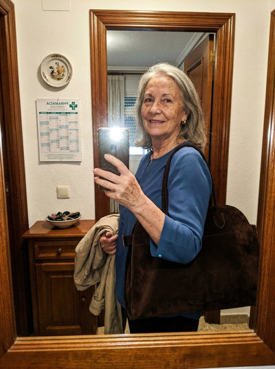 Cliente real usando la bolsa de compras Olise